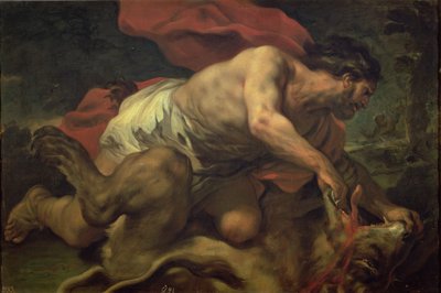 Samson und der Löwe von Luca Giordano