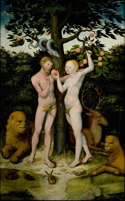 Adam und Eva von Lucas Cranach the Elder