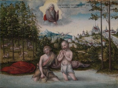 Die Taufe Christi von Lucas Cranach