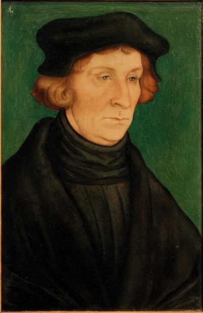 Bildnis eines Gelehrten (Otto Brunfels) von Lucas Cranach the Elder