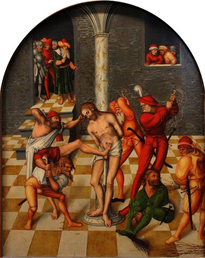 Die Geißelung Christi, 1538 von Lucas Cranach the Elder