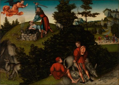 Das Opfer Abrahams von Lucas Cranach the Elder