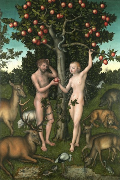 Adam und Eva von Lucas the Elder Cranach