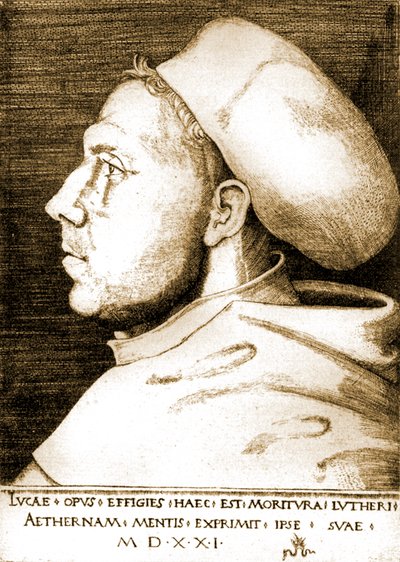Martin Luther als Mönch von Lucas the Elder Cranach
