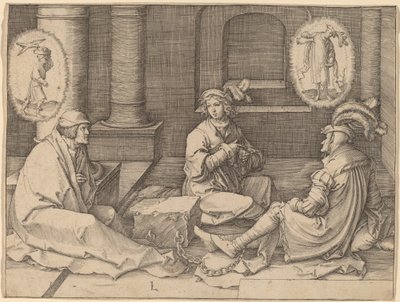 Joseph deutet die Träume im Gefängnis von Lucas van Leyden