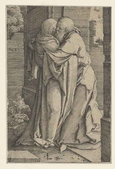 St. Joachim umarmt St. Anna von Lucas van Leyden
