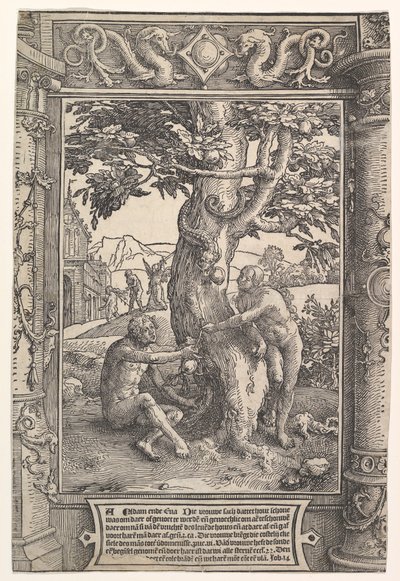 Der Sündenfall, ca. 1517 von Lucas van Leyden