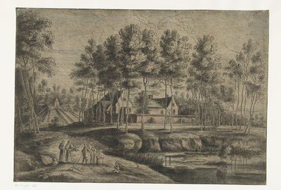 Ansicht des Kapuzinerklosters in Tervuren von Lucas van Uden