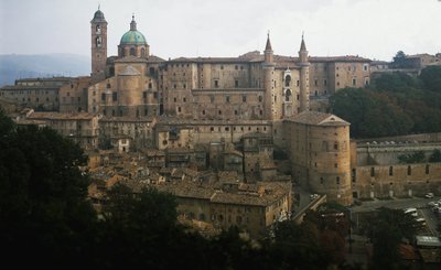 Ansicht des Herzogspalastes von Urbino von Luciano Laurana