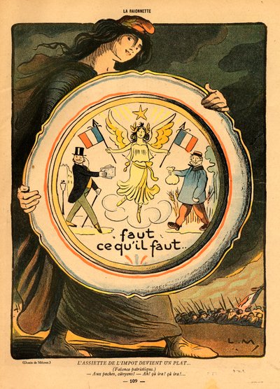 La Baionnette, Satirisch in Farben von Lucien Metivet
