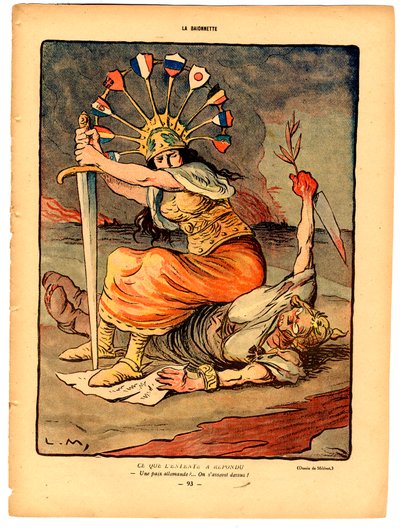 La Baionnette, Satirische in Farben von Lucien Metivet