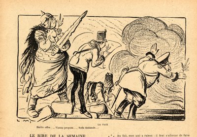 Le Rire rouge, Satirisch in Schwarz-Weiß von Lucien Metivet