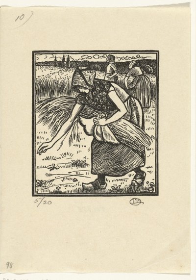 Ruth sammelt Ähren von Lucien Pissarro