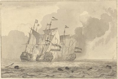 Eine Seeschlacht von Ludolf Backhuyzen