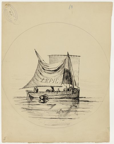Plattendesign für E. Leveille von Ludovic Napoléon Lepic