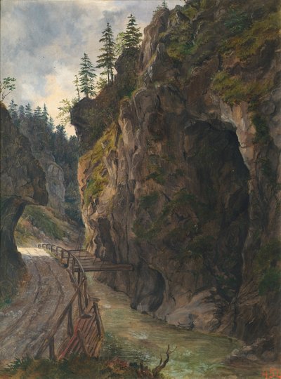 Felsenschlucht von Ludwig Halauska