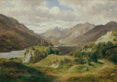 Tal mit Gebirge von Ludwig Halauska