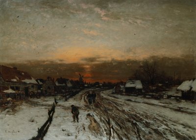 Winterlandschaft mit Sonnenuntergang von Ludwig Munthe