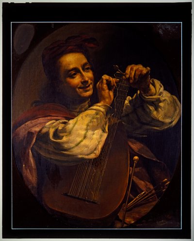 Mann mit Laute von Luigi Crespi