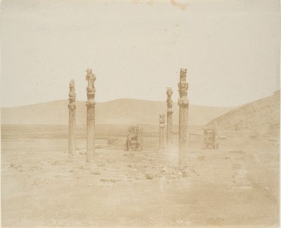 Ruinen auf der ersten Terrasse, Persepolis, 1858 von Luigi Pesce