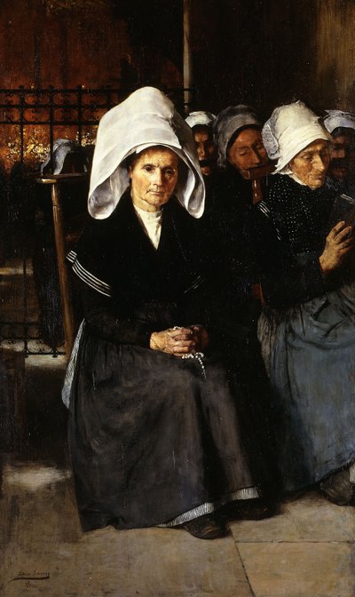 Bretonische Frau beim Gebet von Luis Jimenez y Aranda