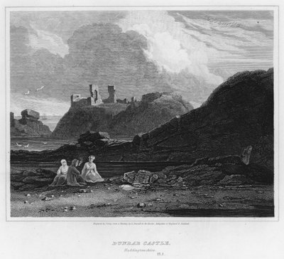 Dunbar Castle, Haddingtonshire (Gravur) von Luke (after) Clennell