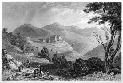 Das Dorf Naree, Indien, ca. 1860 von M. J. Starling