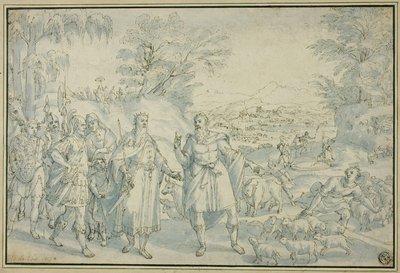 Das Treffen von Abraham und Melchisedek von Maarten de Vos