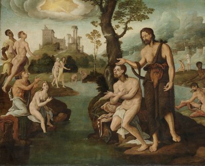 Die Taufe Christi von Maarten van Heemskerck (circle of)