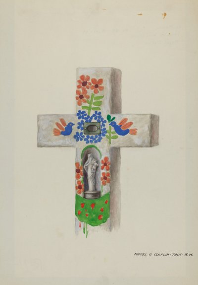 Zementkopfstein, ca. 1937 von Majel G. Claflin
