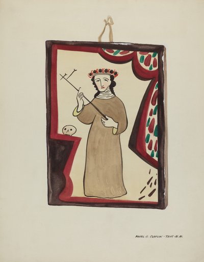 Retablo-Santa Rita, ca. 1937 von Majel G. Claflin