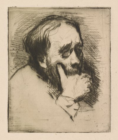 Dreiviertelporträt von Edgar Degas von Marcellin Desboutin