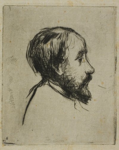 Profilporträt von Degas von Marcellin Gilbert Desboutin