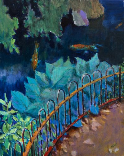 Koi und Hostas von Marco Cazzulini
