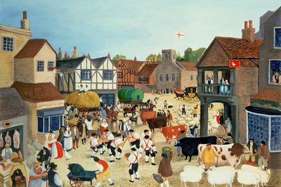 Viehmarkt im Mayfair des 18. Jahrhunderts von Margaret Loxton