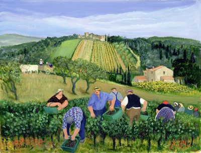 Weinberg, Oliven und Sonnenblumen von Margaret Loxton