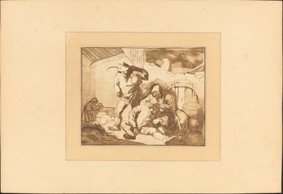 Bauernszene von Maria Catharina Prestel after Isack van Ostade