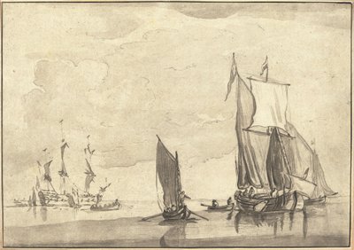 Meereslandschaft von Maria Catharina Prestel after Willem van de Velde the Younger