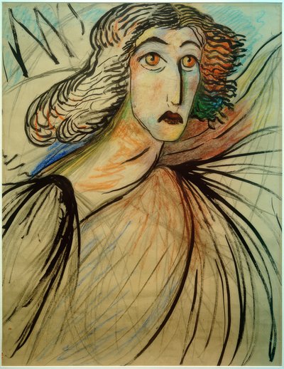 Selbstbildnis als Engel von Marianne von Werefkin