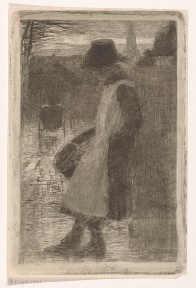 Mädchen auf der Straße von Marinus van der Maarel