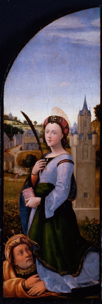 Triptychon: Heilige Barbara von Mariotto Albertinelli