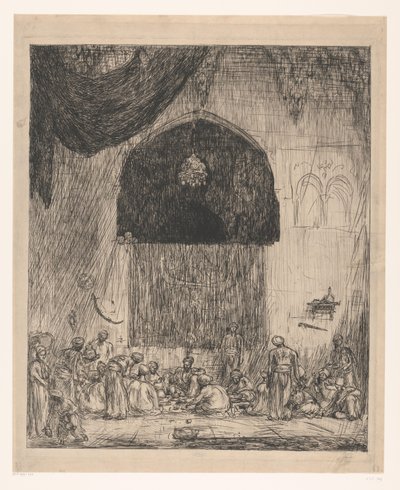 Essende, orientalische Männer von Marius Bauer (signed by artist)