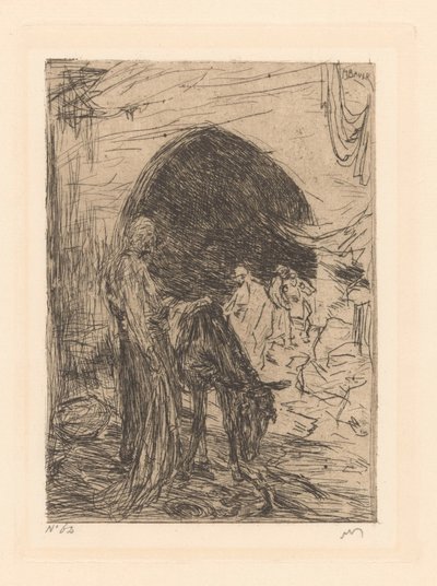 Eseltreiber in Konstantinopel von Marius Bauer (signed by artist)