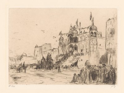 Straße in Jeypore von Marius Bauer (signed by artist)