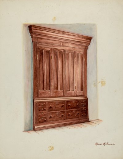 Einbauschrank, 1937 von Marius Hansen