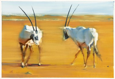 Kreisende Arabische Oryx von Mark Adlington