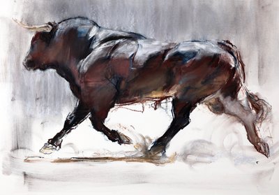 Laufender Stier, 2022 von Mark Adlington