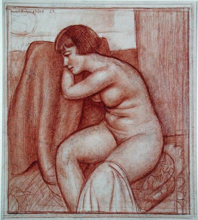 Sitzende nackte Figur von Mark Gertler