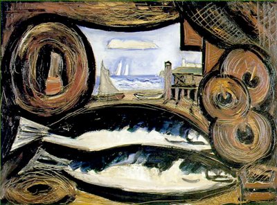 Das Fischhaus, Neuengland, 1934 von Marsden Hartley