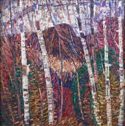 Weiße Birken von Marsden Hartley